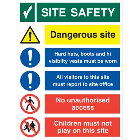 Site Safety Board 600X800 Correx | Readyfix